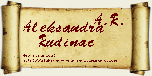 Aleksandra Rudinac vizit kartica